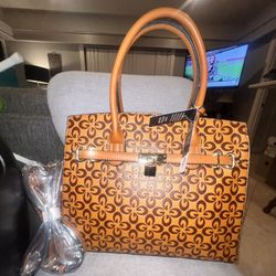 Coach Style Bag And Wallet Set Leather 