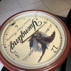 Wall Clock With Electric Lights On Yuengling Eagle 1829