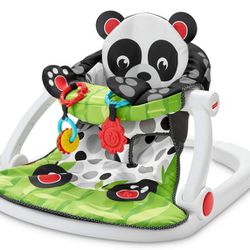 Sit-Me-Up Floor Seat with Developmental Toys and Crinkle & Squeaker Seat Pad, Panda Paws $20  Firm  Is In Like New Conditions. 
