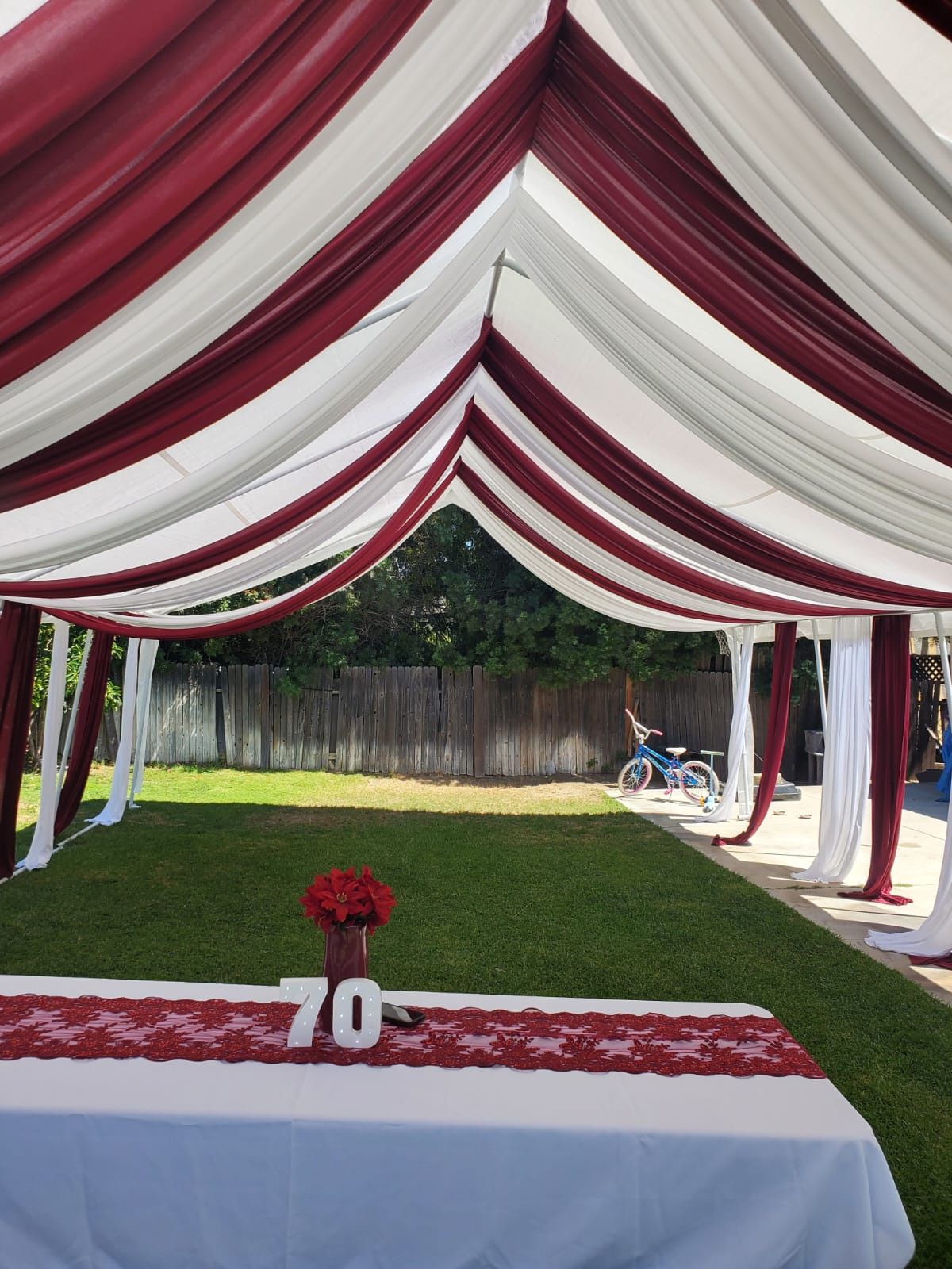 Rent this Beautiful 20x40 Canopy With Draping for $600