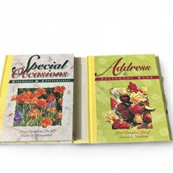 Vintage Whitecap Books, Birthday, Anniversary, Address, Telephone, 2 Hardcover Books