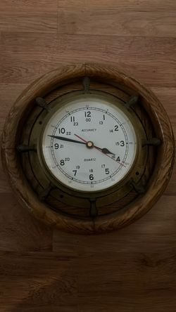 Vintage ship handle Clock