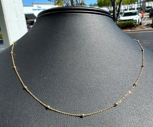 Jewelry 14k solid Yellow Gold roll ball link 18” Chain necklace 1.00 grams 1.20mm