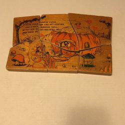 Antique nursery rhyme puzzle, Wood