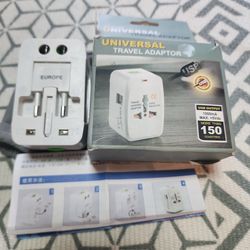 Universal travel European adapter 2 USB SLOTS