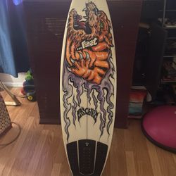lost mayhem custom 5”4’ with  DREW BROPHY  art    