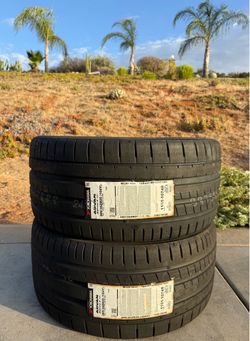 TWO BRAND NEW 285/35ZR20 Yokohama ADVAN Sport V107 Tires 285-35-20 285 35 20 Like Michelin Pilot 4S!