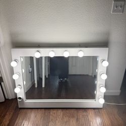 Vanity Mirror w/ Lights, Bluetooth, & Outlet – 42”x30”