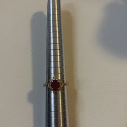 Ring With Red Stone 