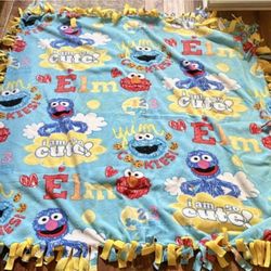 Handmade Sesame Street fleece blanket