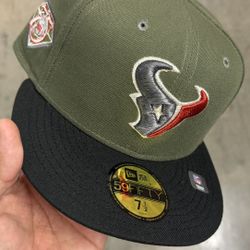 HOUSTON TEXANS NEW ERA FITTED HAT SIZE SZ 7-1/2 