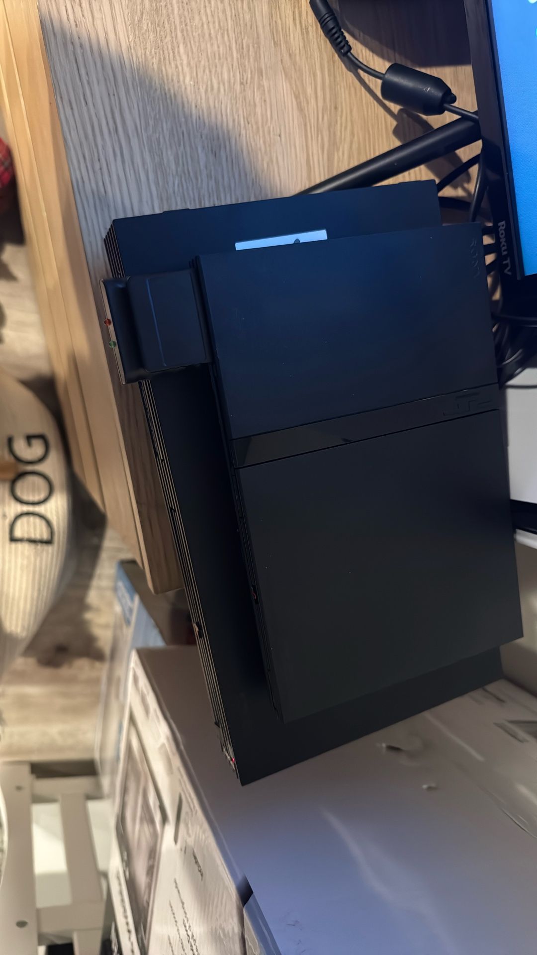 Slim Ps2 With Guitar Hero Games And Guitar