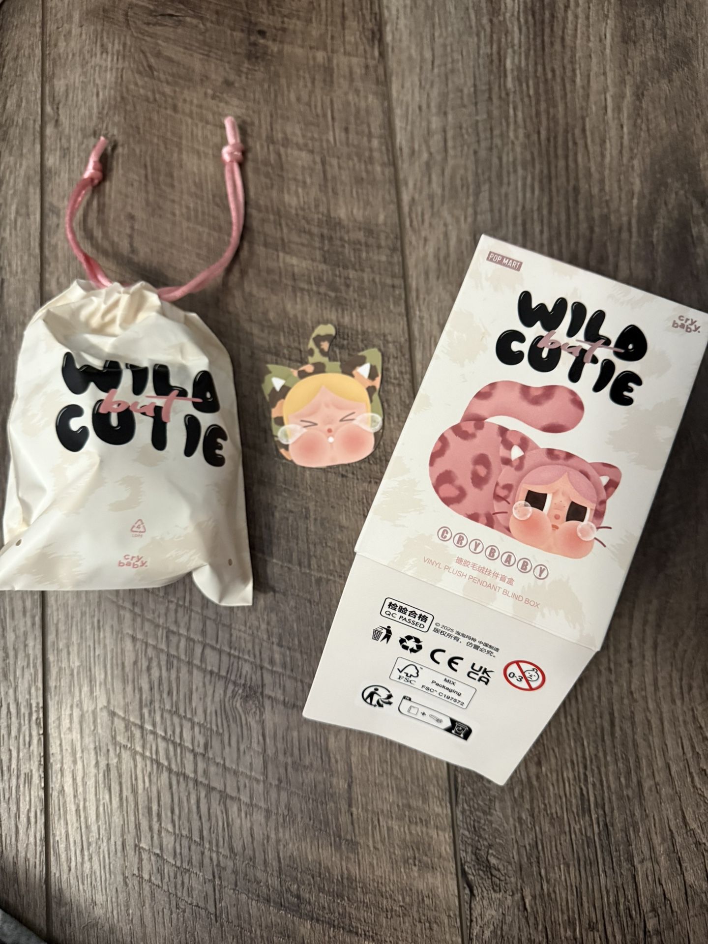 POPMART CRYBABY Wild but Cutie Series-Vinyl Plush Pendant Blind Box - Camo Cutie