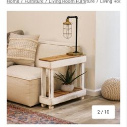 Luxe Accent Table
 Width	8 inches
Height	23 inches
Length	26 inches
Color	White Combo
Material	Recycled Material