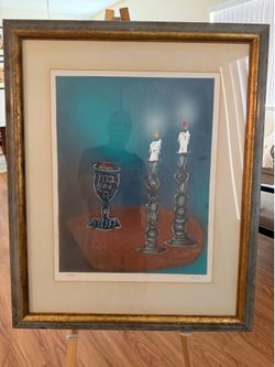 Josef Farhi Candlesticks and Goblet Signed & Numbered with COE