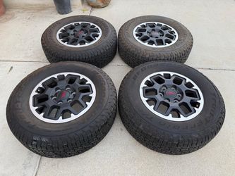 2026 toyota tacoma TRD wheels and tires all terrain tires new 265/70R17 asking $1000 fits tundra sequoia