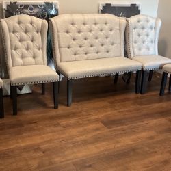 Brand New Ashley Dining Room Chairs. 4 Chairs 1 Bench That Seats 2