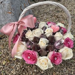 Dipped Strawberry Flower Arrangements 💐🫶🏻