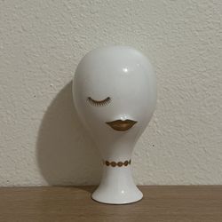 White & Gold Ceramic Sculpture