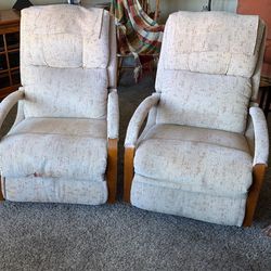 Two La-Z-Boy Rocking Recliners