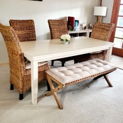 Solid Wood Dining Table With 4 chairs $525