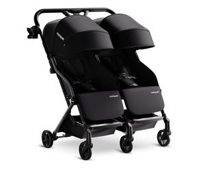 Mompush Lithe Double Stroller for Infant and Toddler, Lightweight Side by Side Twin Stroller, Only 25 lbs, 30-Inch Slim Fit