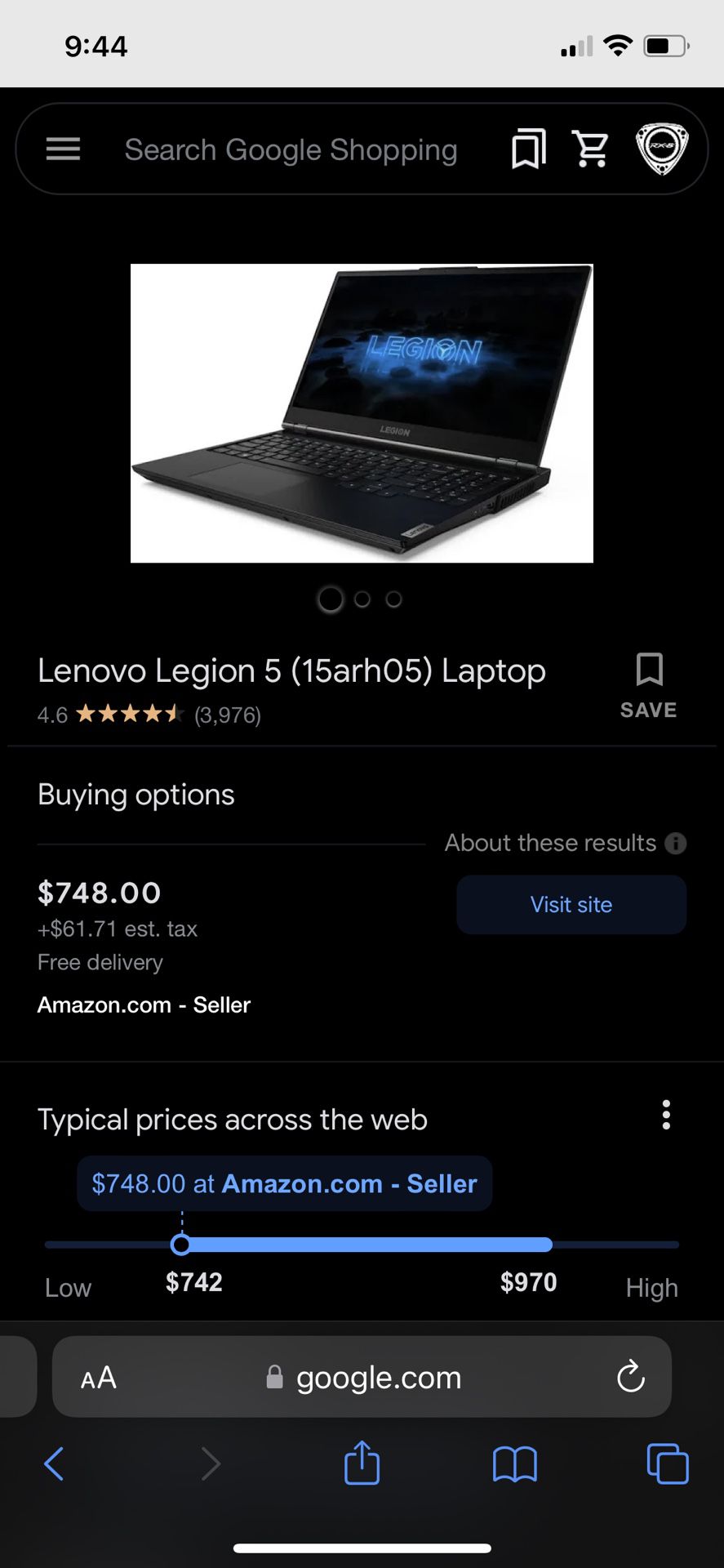 Lenovo Legion 5 Gaming Laptop 