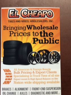 TIRES AT WHOLESALE PRICES TO THE PUBLIC