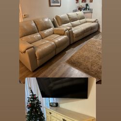 Recliner Couch And TV Console