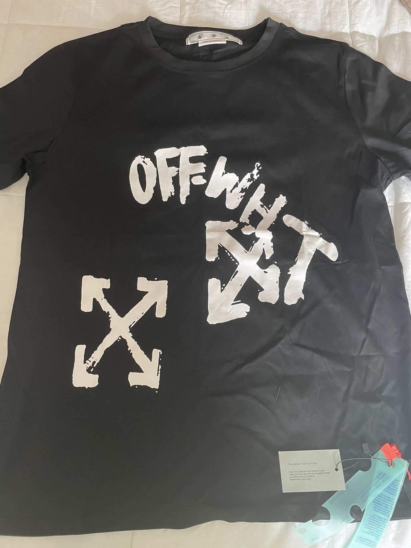 Men Off White T Shirt