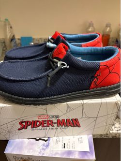 Hey dude Spider man slip on shoes