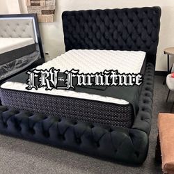 New Queen Bed Frame With Mattress
