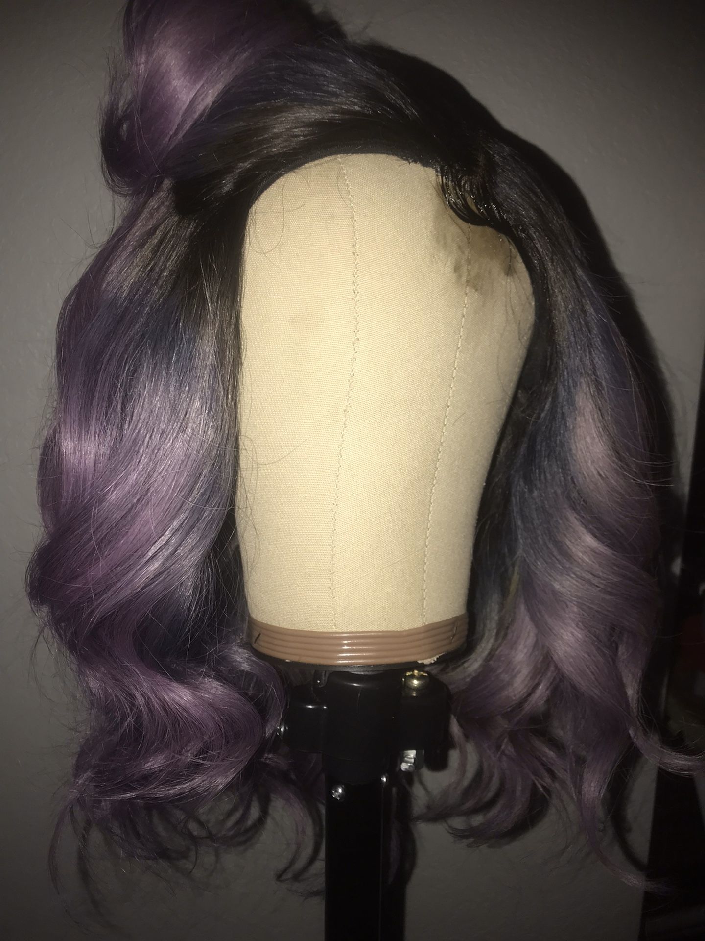 Human hair purple unit