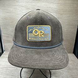 Outdoor Research Corduroy brown OR Patch Lined Rope Snapback 110 Cap Hat