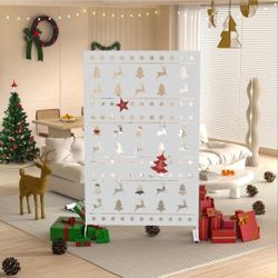 1 PC. Outdoor Privacy Screen,Decorative Patio Privacy Screen 76" H×47" W,Freestanding Outdoor Metal Privacy Screen Panel for Garden Backyard Balcony