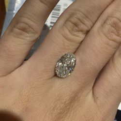 4 Carat Elongated Oval Cut Moissanite Diamond Loose Stone