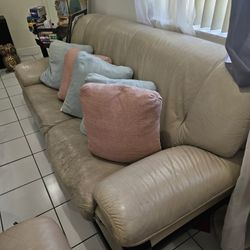 Leather Love Seat And Sofa Set