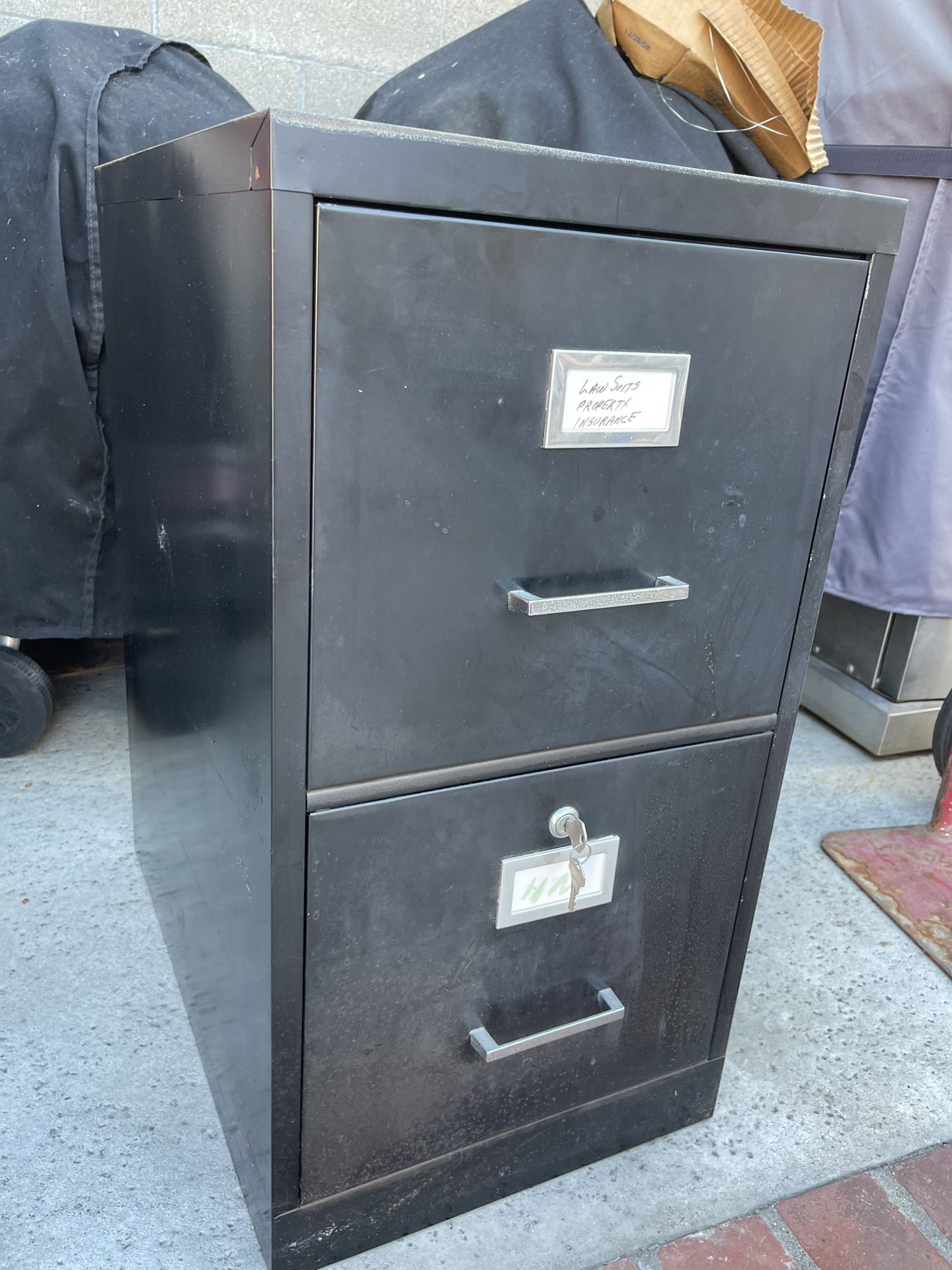 3 Locking File Cabinets