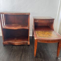 Antique Bookshelf & End Table