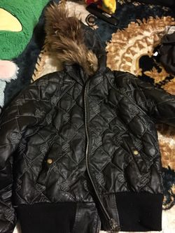 Large leather coat really sexy on