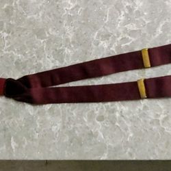 Men's Trafalgar Suspenders Cranberry Color gold accents like New reg$150