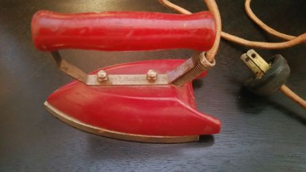 Vintage Antique Electric Iron Original Wiring
