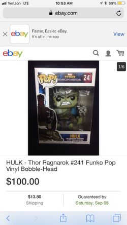 Brand new in the box hulk hot ragnarok
