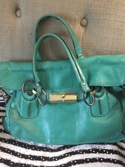 Teal Coach Kristin handbag.