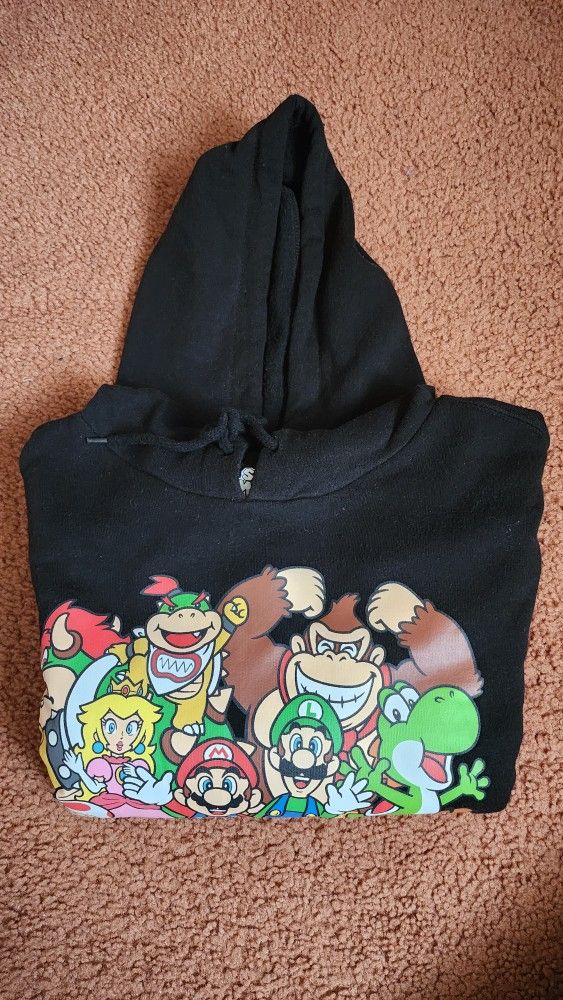 Super Mario Hoodie Size Large