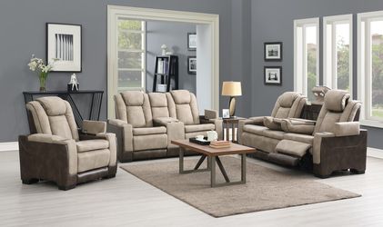 3PC	POWER RECLINING SOFA-POWER RECLINING LOVESEAT-POWER RELINING CHAIR, SAME DAY DELIVERY IS POSSIBLE OR BEST PRICE OFFER, U77