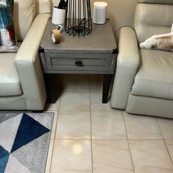 End tables (Set Of Two) With Storage*MUST GO* Drawer Wood With adjustable Metal Legs