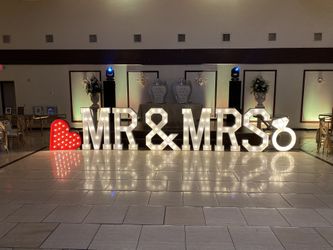 Marry Me Marquee Letters