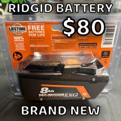 RIDGID 18V 8Ah Max Output Lithium Battery