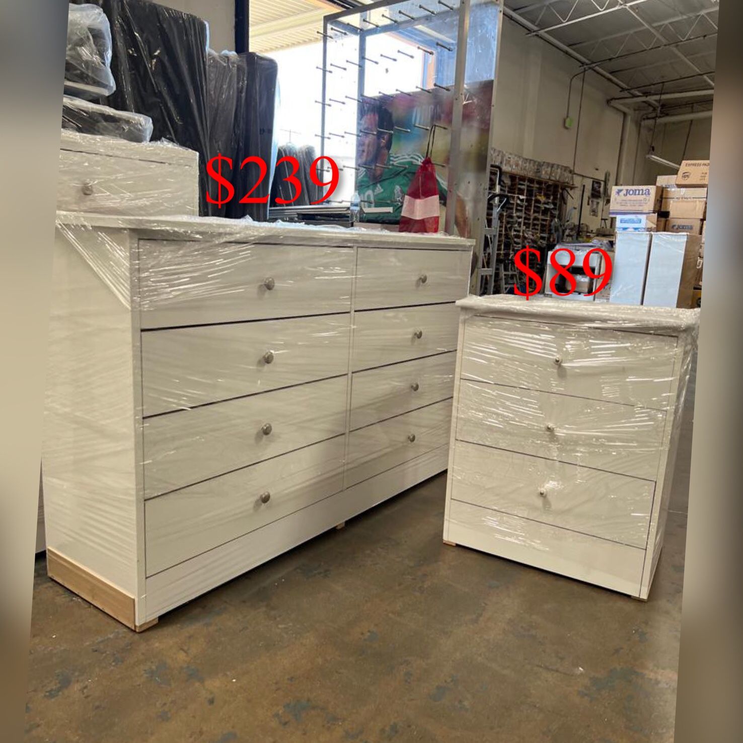 Set Dresser And Nightstand 